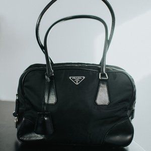 Prada Nylon Black Bowler Bag GREAT Condition!